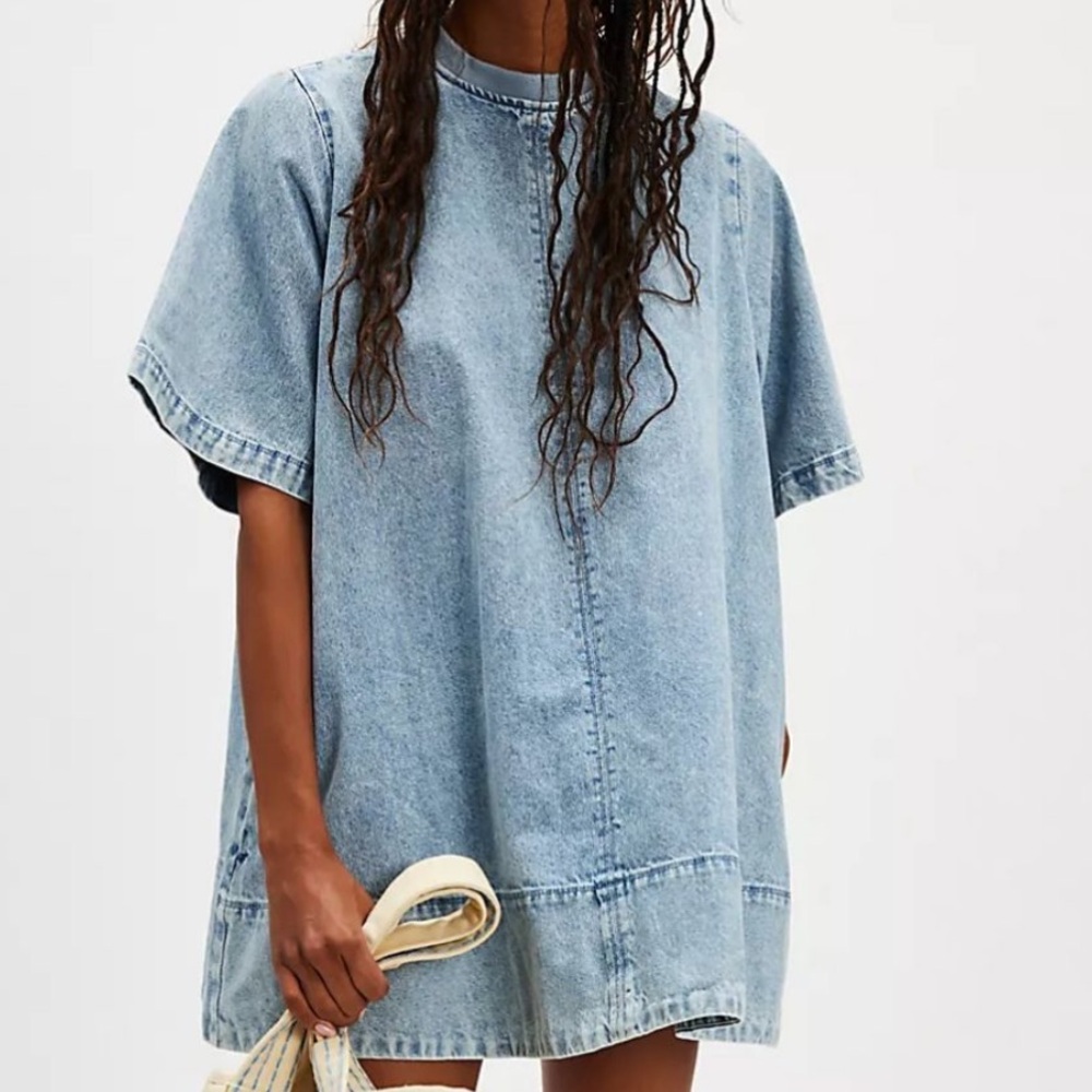 FP Movement by Free People Blue Denim Mini Dress - Size S - NWT
